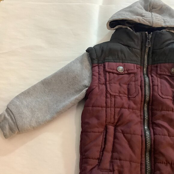 Hoodie 2T Sweatshirt Quilted Zip - Picture 4 of 10